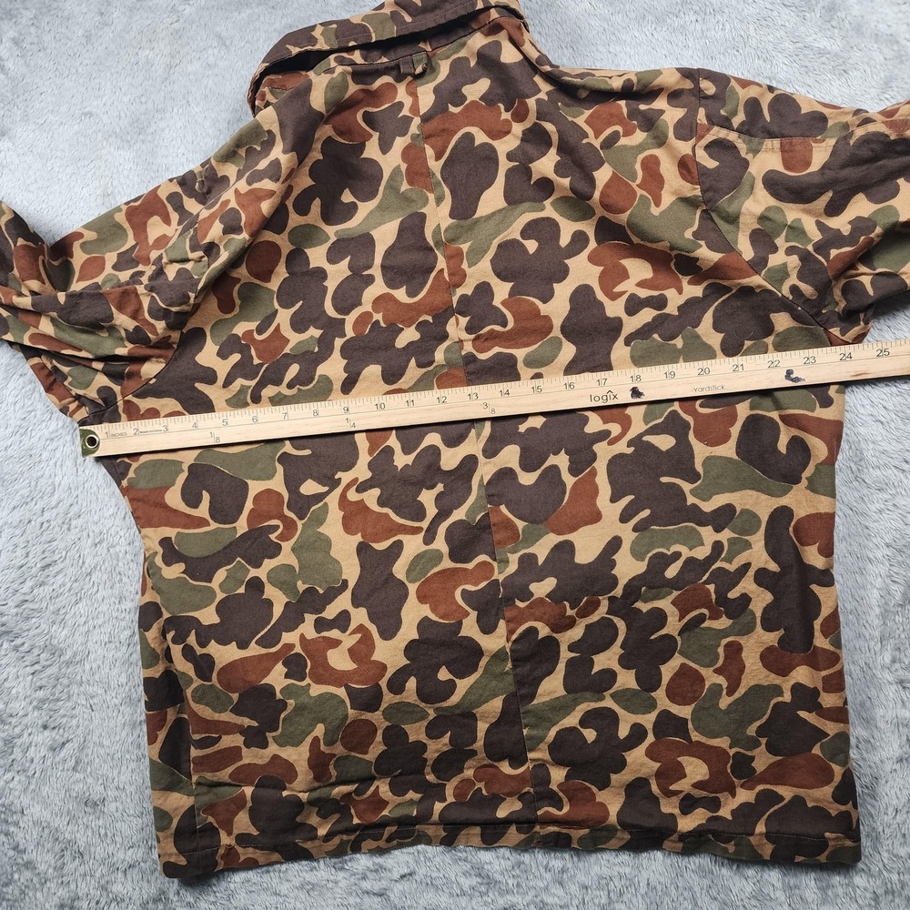 VINTAGE Kmart Camo Shirt Mens XL Brown Frogskin Duck Hunting Outdoor Field Chore - Picture 7 of 11